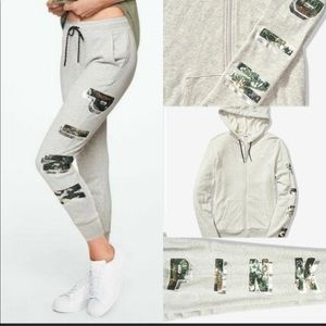 Victoria’s Secret Pink BLING SET Joggers Hoodie